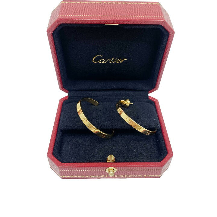 Cartier 18KT Yellow Gold Large Love Hoop Earrings