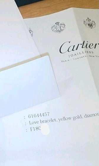 Cartier 10 Diamond 18KT Yellow Gold Love Bracelet, Size 16